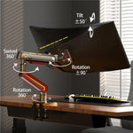حامل ذراع شاشة ألعاب مكتبي مع إضاءة RGB 32-60 بوصة NORTH BAYOU L60، L60