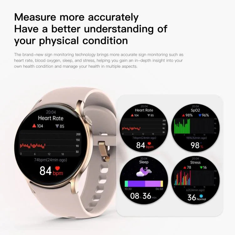 ساعة ذكية Sense 6 بشاشة AMOLED مقاس 1.43 بوصة، مقاومة للماء بمعيار IP68، تدعم مكالمات البلوتوث ومراقبة الصحة