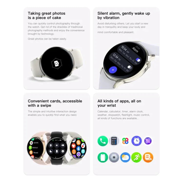 ساعة ذكية Sense 6 بشاشة AMOLED مقاس 1.43 بوصة، مقاومة للماء بمعيار IP68، تدعم مكالمات البلوتوث ومراقبة الصحة