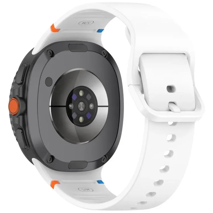 سوار ساعة سيليكون بلون صلب مخيط لساعات Samsung Galaxy Watch8 / Watch8 Classic، S، M