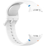 سوار ساعة سيليكون بلون صلب مخيط لساعات Samsung Galaxy Watch8 / Watch8 Classic، S، M