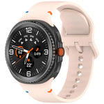 سوار ساعة سيليكون بلون صلب مخيط لساعات Samsung Galaxy Watch8 / Watch8 Classic، S، M