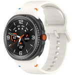 سوار ساعة سيليكون بلون صلب مخيط لساعات Samsung Galaxy Watch8 / Watch8 Classic، S، M