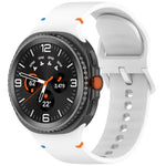 سوار ساعة سيليكون بلون صلب مخيط لساعات Samsung Galaxy Watch8 / Watch8 Classic، S، M
