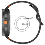 سوار ساعة سيليكون بلون صلب مخيط لساعات Samsung Galaxy Watch8 / Watch8 Classic، S، M