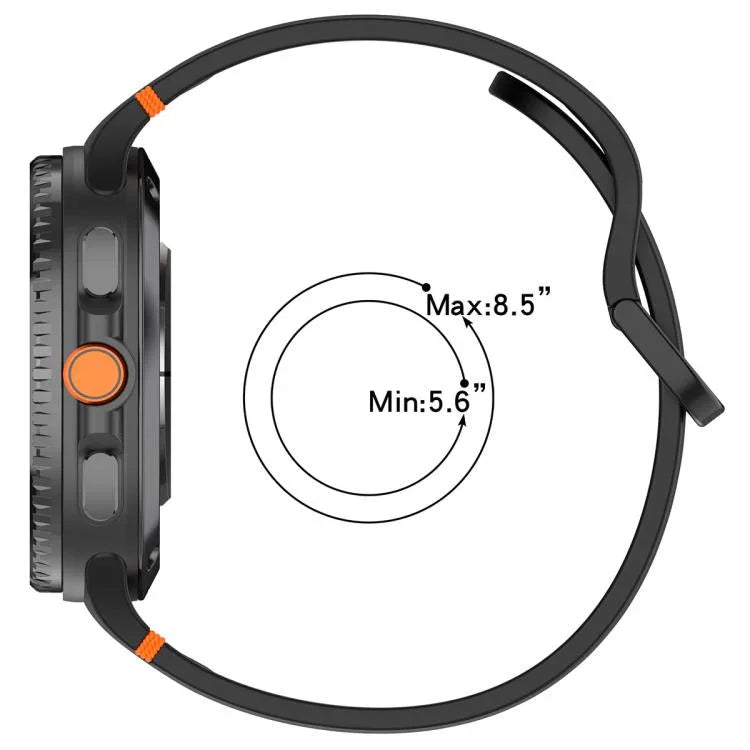 سوار ساعة سيليكون بلون صلب مخيط لساعات Samsung Galaxy Watch8 / Watch8 Classic، S، M