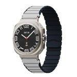 سوار ساعة سيليكون مغناطيسي بلونين، لساعات Samsung Galaxy Watch Ultra مقاس 47مم / Ultra 2025