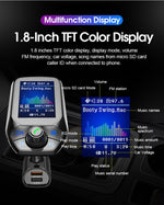 T43 Car Bluetooth Mp3 Multi-function Large Color Screen QC3.0 Bluetooth Car Charge Lossless Car Bluetooth Player, T43