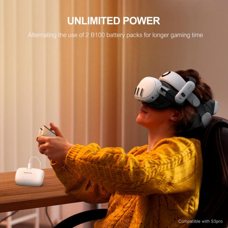BOBOVR B100 لبطارية بديلة 10000mAh لحزام رأس VR BOBOVR S3 Pro، B100