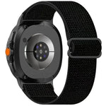 سوار ساعة من النايلون المطاطي المضفر بأسلوب عرقي، لساعات Samsung Galaxy Watch8 / Watch8 Classic