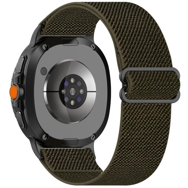 سوار ساعة من النايلون المطاطي المضفر بأسلوب عرقي، لساعات Samsung Galaxy Watch8 / Watch8 Classic