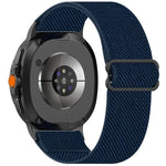 سوار ساعة من النايلون المطاطي المضفر بأسلوب عرقي، لساعات Samsung Galaxy Watch8 / Watch8 Classic
