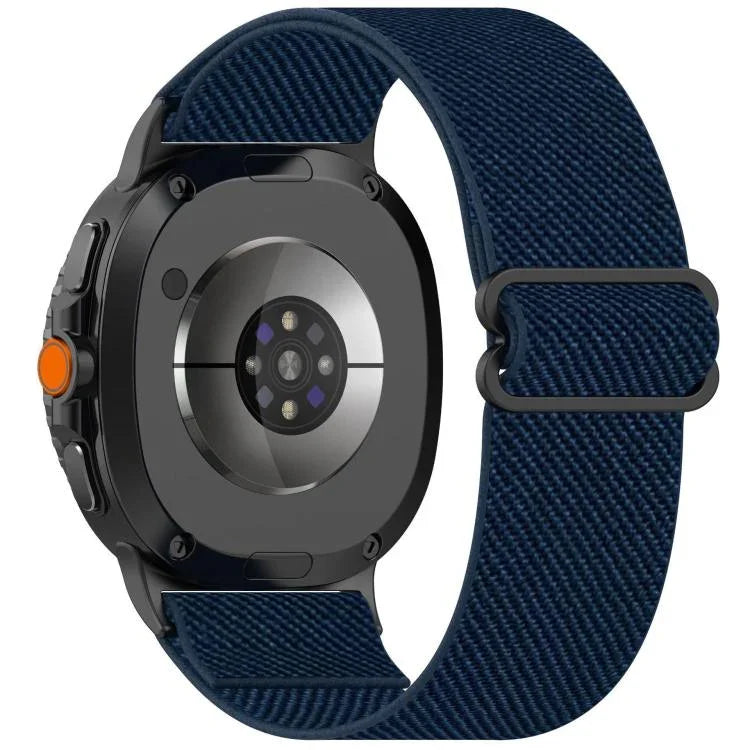 سوار ساعة من النايلون المطاطي المضفر بأسلوب عرقي، لساعات Samsung Galaxy Watch8 / Watch8 Classic
