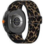 سوار ساعة من النايلون المطاطي المضفر بأسلوب عرقي، لساعات Samsung Galaxy Watch8 / Watch8 Classic