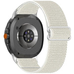 سوار ساعة من النايلون المطاطي المضفر بأسلوب عرقي، لساعات Samsung Galaxy Watch8 / Watch8 Classic