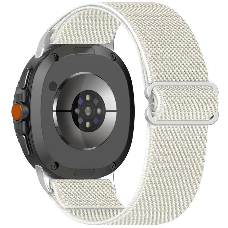 سوار ساعة من النايلون المطاطي المضفر بأسلوب عرقي، لساعات Samsung Galaxy Watch8 / Watch8 Classic