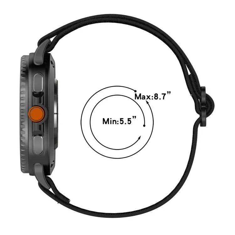 سوار ساعة من النايلون المطاطي المضفر بأسلوب عرقي، لساعات Samsung Galaxy Watch8 / Watch8 Classic