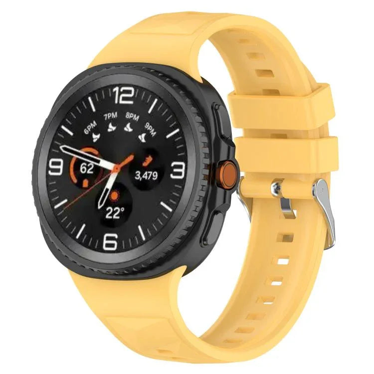 سوار ساعة سيليكون بنسيج بلوري جليدي، لساعات Samsung Galaxy Watch8 / Watch8 Classic