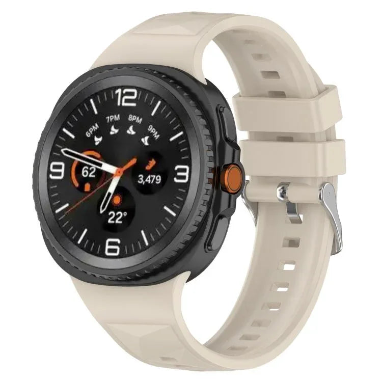 سوار ساعة سيليكون بنسيج بلوري جليدي، لساعات Samsung Galaxy Watch8 / Watch8 Classic