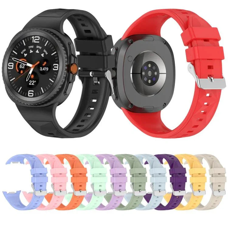 سوار ساعة سيليكون بنسيج بلوري جليدي، لساعات Samsung Galaxy Watch8 / Watch8 Classic