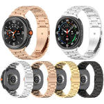 سوار ساعة رفيع بثلاث خرزات من الفولاذ المقاوم للصدأ، لساعات Samsung Galaxy Watch8 / Watch8 Classic