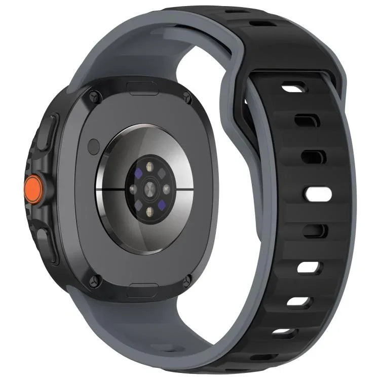 سوار ساعة سيليكون بلونين مع إبزيم عكسي، لساعات Samsung Galaxy Watch8 / Watch8 Classic