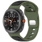 سوار ساعة سيليكون بلونين مع إبزيم عكسي، لساعات Samsung Galaxy Watch8 / Watch8 Classic