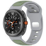 سوار ساعة سيليكون بلونين مع إبزيم عكسي، لساعات Samsung Galaxy Watch8 / Watch8 Classic