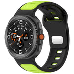 سوار ساعة سيليكون بلونين مع إبزيم عكسي، لساعات Samsung Galaxy Watch8 / Watch8 Classic