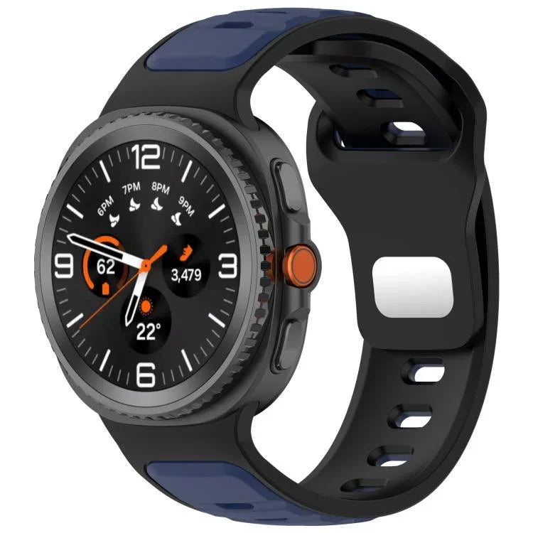 سوار ساعة سيليكون بلونين مع إبزيم عكسي، لساعات Samsung Galaxy Watch8 / Watch8 Classic