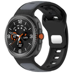 سوار ساعة سيليكون بلونين مع إبزيم عكسي، لساعات Samsung Galaxy Watch8 / Watch8 Classic