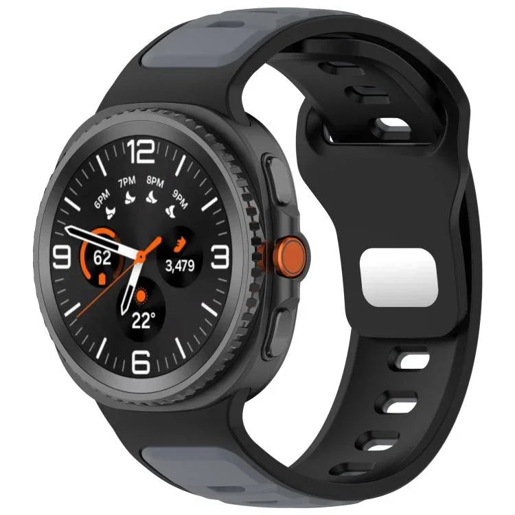 سوار ساعة سيليكون بلونين مع إبزيم عكسي، لساعات Samsung Galaxy Watch8 / Watch8 Classic