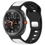 سوار ساعة سيليكون بلونين مع إبزيم عكسي، لساعات Samsung Galaxy Watch8 / Watch8 Classic
