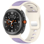 سوار ساعة سيليكون بلونين مع إبزيم عكسي، لساعات Samsung Galaxy Watch8 / Watch8 Classic