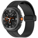 سوار ساعة سيليكون مع إبزيم مغناطيسي قابل للطي، لساعات Samsung Galaxy Watch8 / Watch8 Classic