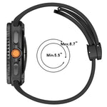 سوار ساعة سيليكون مع إبزيم مغناطيسي قابل للطي، لساعات Samsung Galaxy Watch8 / Watch8 Classic