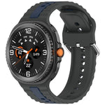 سوار ساعة سيليكون عمودي بلونين، لساعات Samsung Galaxy Watch8 / Watch8 Classic