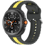 سوار ساعة سيليكون عمودي بلونين، لساعات Samsung Galaxy Watch8 / Watch8 Classic
