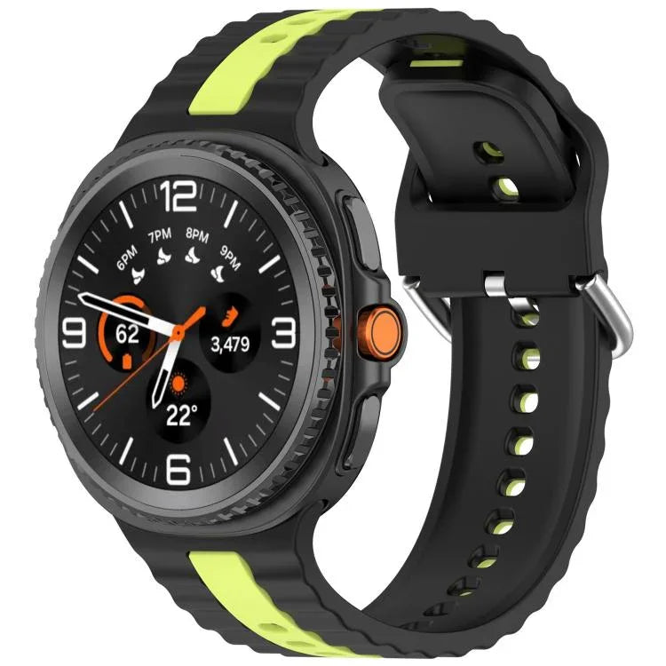 سوار ساعة سيليكون عمودي بلونين، لساعات Samsung Galaxy Watch8 / Watch8 Classic