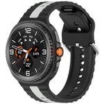 سوار ساعة سيليكون عمودي بلونين، لساعات Samsung Galaxy Watch8 / Watch8 Classic