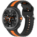 سوار ساعة سيليكون عمودي بلونين، لساعات Samsung Galaxy Watch8 / Watch8 Classic