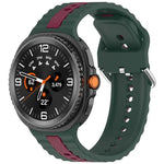 سوار ساعة سيليكون عمودي بلونين، لساعات Samsung Galaxy Watch8 / Watch8 Classic