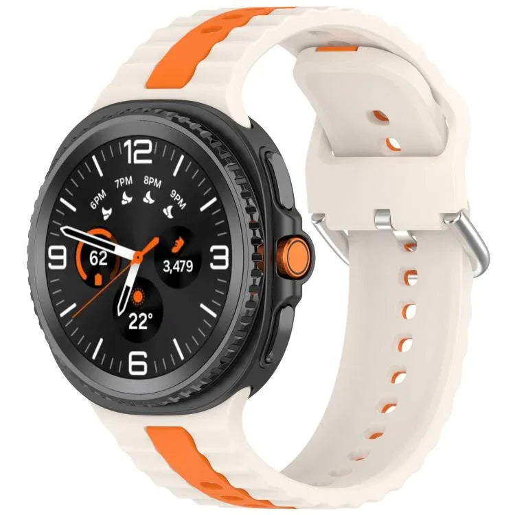 سوار ساعة سيليكون عمودي بلونين، لساعات Samsung Galaxy Watch8 / Watch8 Classic