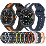 سوار ساعة سيليكون عمودي بلونين، لساعات Samsung Galaxy Watch8 / Watch8 Classic