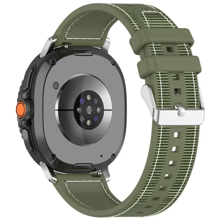 سوار ساعة سيليكون مضفر من النايلون الهجين، لساعات Samsung Galaxy Watch8 / Watch8 Classic