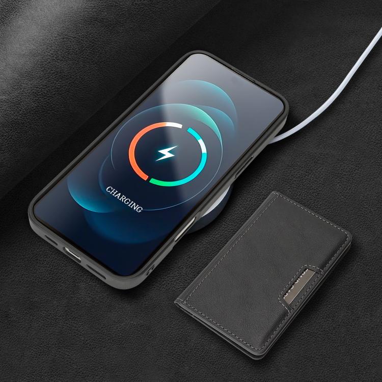 غطاء هاتف جلدي Kalebol MagSafe مع حقيبة بطاقتين قابلة للطي بقوة مغناطيسية، لهواتف iPhone 17 Pro Max، iPhone 17 Pro، iPhone 17، iPhone Air