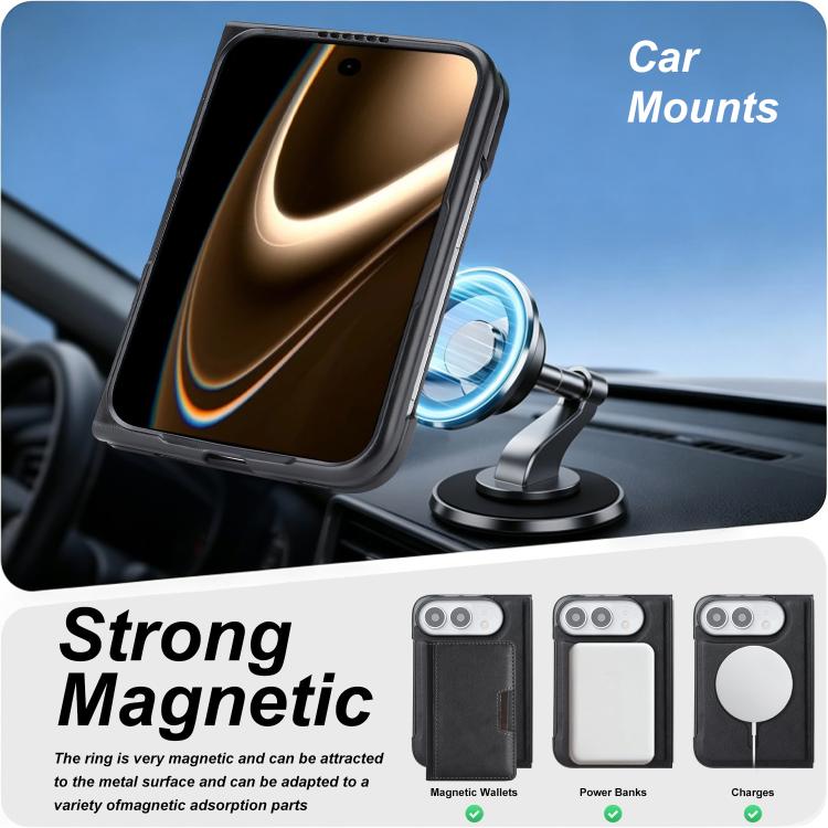 غطاء هاتف جلدي Kalebol MagSafe مع حقيبة بطاقتين قابلة للطي بقوة مغناطيسية، لهواتف iPhone 17 Pro Max، iPhone 17 Pro، iPhone 17، iPhone Air