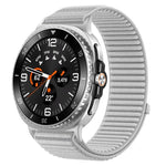 سوار ساعة من النايلون المنسوج مع واجهة معدنية وخطاف وحلقة، لساعات Samsung Galaxy Watch8 / Watch8 Classic