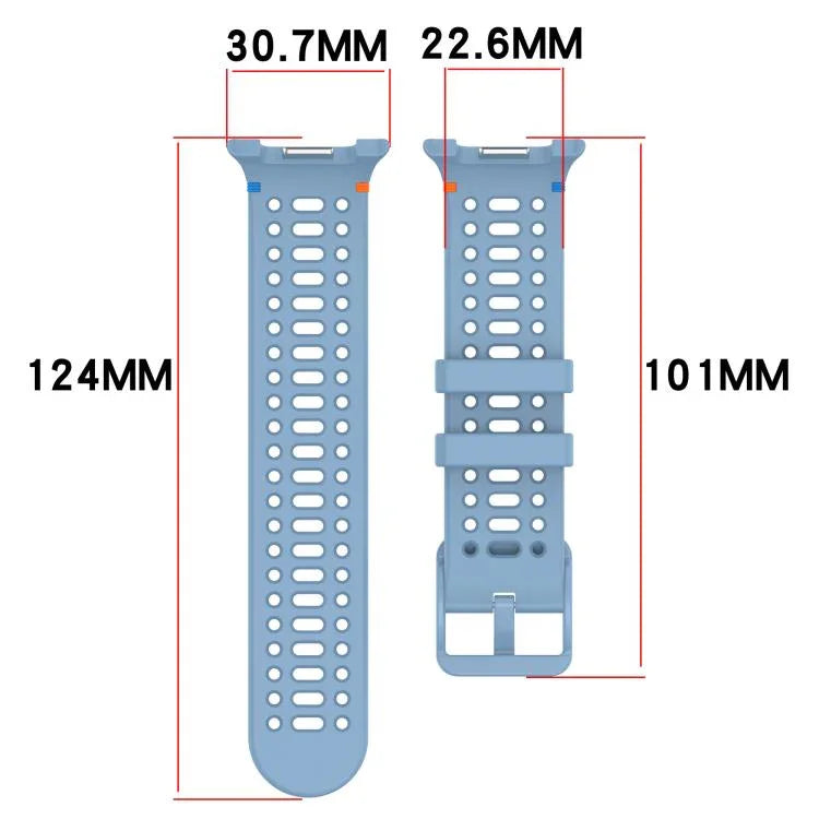 Eight-shaped Buckle Breathable Stitched Silicone Watch Band, For Samsung Galaxy Watch8 / Watch8 Classic