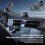 K3 With Colorful Light Rotating Magnetic Car Wireless Charging Vacuum Sucker Phone Stand, K3